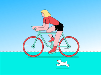 BICYCLE RIDER adobe bicycle bike health illustraion illustration relaxing sport vectors