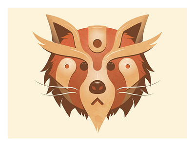 Red Panda animal asia brown dkng flat logo orange panda red panda texture