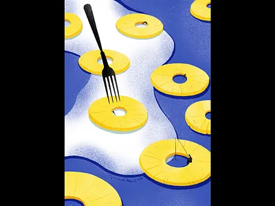 Pineapple artwork digital illustration drawing illustration pineapple procreate