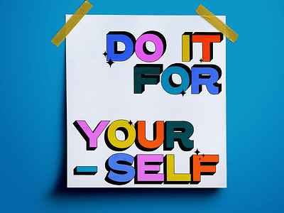 Do It For Yourself adobe design etsy etsy shop graphicdesign mockup poster design