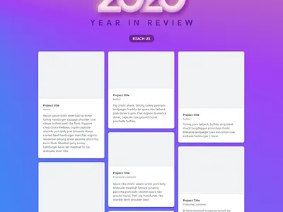 2020 – Year in Review 2020 figma gradients header svg