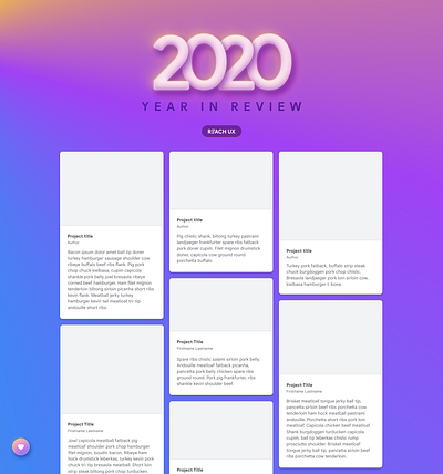 2020 – Year in Review 2020 figma gradients header svg