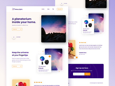Galaxy Lights website business enterprise ux interface product design projector space ui user interface ux visual web website
