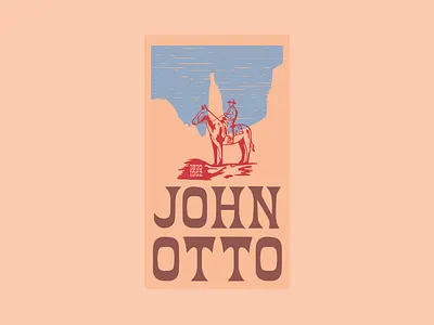 Pioneer Otto clean colorado desert illustration horse john otto national monument pioneer western western type