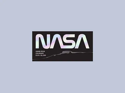 Mesa NASA colorado grand mesa hologram holographic mesa nasa sticker
