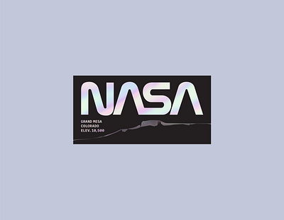 Mesa NASA colorado grand mesa hologram holographic mesa nasa sticker