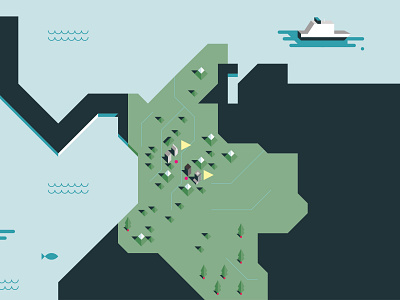 isometric map city colombia illustration isometry map