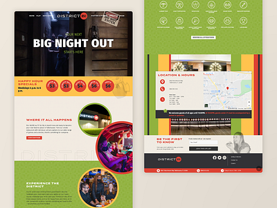 District 850 Homepage arcade bar branding design escape room restaurant web web design