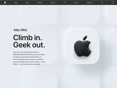 Apple Mac Mini (Concept) app apple brand computer design homepage logo mac mini ui web website