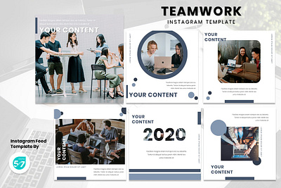 Instagram Feed Template - Teamwork branding business design fashion fashion brand graphic design graphicdesign instagram instagram post instagram story instagram template