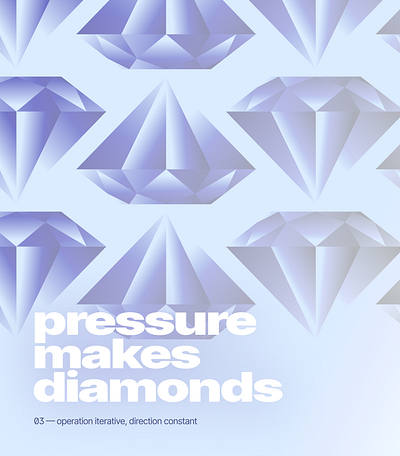 pressure makes diamonds abstract design figma illustration typography vector