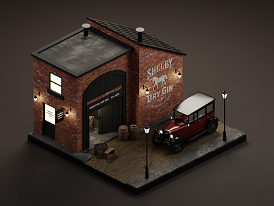 By order of the Peaky Blinders 3d 3dillustration blender blender3d diorama isometric isometric art isometric illustration peaky blinders