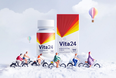 Vita24-Multivitamins & Minerals Packaging | 包 装 设 计 contemporary style health supplement multivitamins packaging design