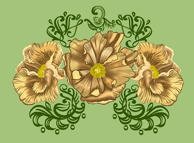 Flower Three Pattern design digital paint flower flowers illustration pattern procreate