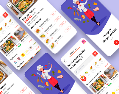 Food Delivery app android branding creative dailyui dribble inspiration ui web webdesign webdesigner