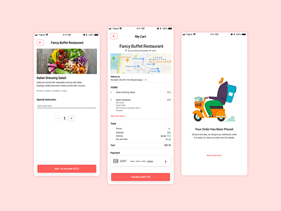 Food delivery app app delivery figma food restaurant ui ux