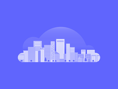 Cloud Cityscape analytics buildings cities city cityscape cloud cloud app cloud computing cloud data clouds data digital illustration gradient illustration metropolitan modern tech thoughtspot urban warehouse