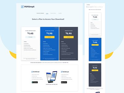 Pricing Plan | Responsive design billing pakages pdf convertor pricing pricing plan responsive design