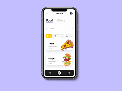 DailyUI #043 Food/Drink Menu app dailyui design food and drink food app menu ui uiux ux