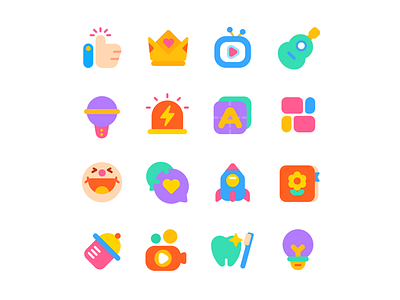 kids icon（3-6） design icon kids typography ui ux