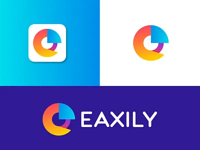 EAXILY LOGO BRAND app logo brand identity branding design colorful logo creative logo gradient logo letter e logo logo design logo mark logodesigner logotype minimalist logo modern logo modern minimalist logo typography