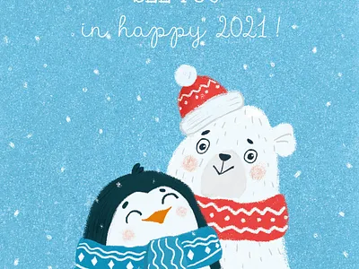 Characters for the postcard characters children book illustration holiday illustration kids new year newyear photoshop postcard winter