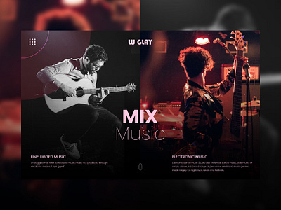 LU Glay branding design flat typography ui ux web website website design