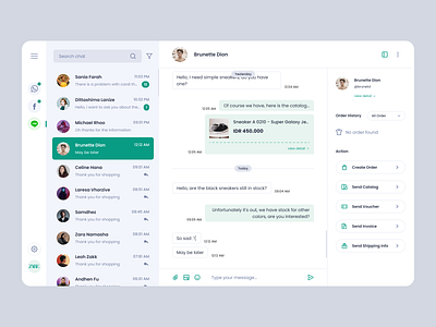 Multi Social Chat for Business chat commerce dashboad design flat management app social ui ux web website