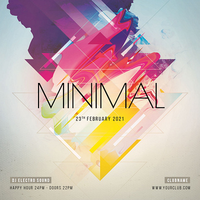 Minimal Flyer abstract design download flyer graphic design graphicriver minimal photoshop poster psd shapes template