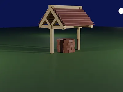 Well Shade At Night 3d art art design illustration ui vector