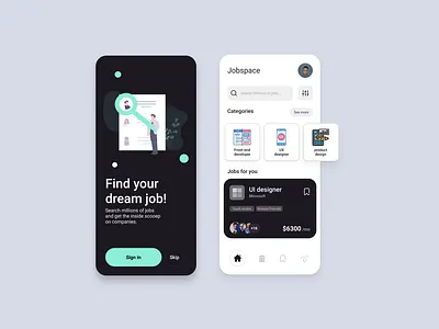 jobspase app app app design creative design indeed job job application jobs linkedin product design ui uiux ux uxui