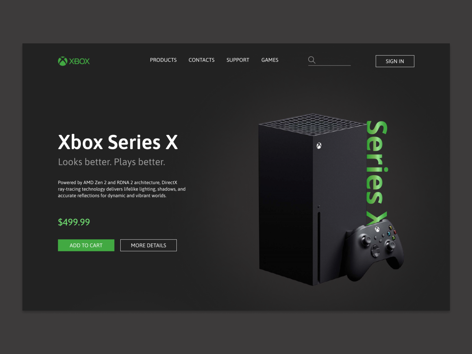 Example of Xbox Series X