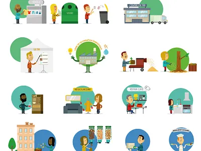 Illustration recyclage dechets characterdesign communication illustrateur illustration illustration art illustrator recyclage vector