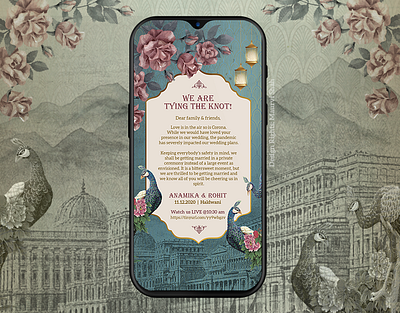 Indian Wedding Invite - Online/Whatsapp concept creative design dribbble freelance graphic design illustration india indian invitation marriage wedding