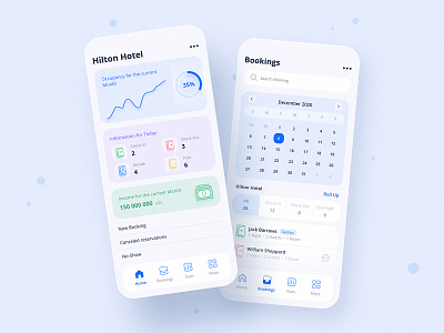 SmartBooking Hotelier App app booking.com calendar dashboard figma flat hotel booking hotelier icon ios minimal mobile modern sketch smart stats typography ui ux web