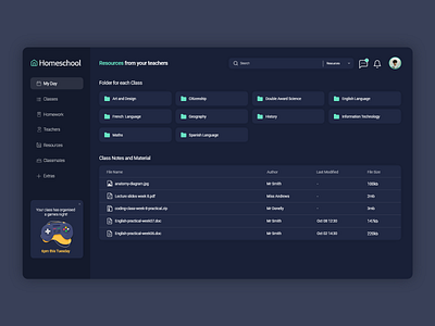 Dark Mode File Manager branding dark mode design files flat green icon manager minimal navy product design school ui ux web webdesign