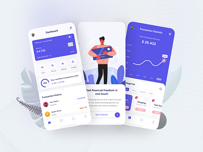 Moooney | Finance App Exploration 3d 3dillustration dashboad expense finance finance app illustration income mobile mobile app money app money management transaction ui website