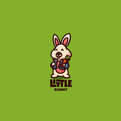 Little Bunny animal bunny carrot character cute forsale icon illustration logo mascot rabbit unused