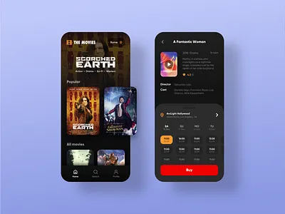 The Movies app app design application cinema ios mobile mobile app design mobile ui movie movies popular popular shot red theater tickets ui ux uidesign