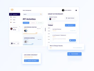 Task Management dashboard design illustration ui userinterface ux webdesign workspace