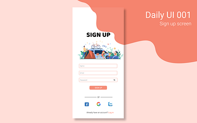 SIGN UP FORM - DAILY UI 001 sign up ux uxui