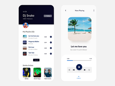 Music app concept app appdesign concept design ui uiux