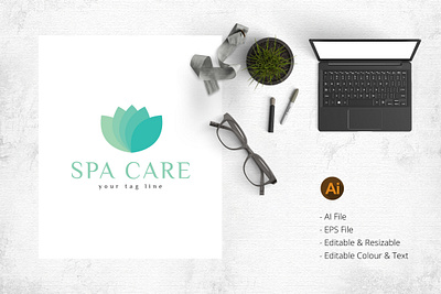 Logo - Spa Care bdthemes design flat design logo logo design logodesign modern design professional design spa spa logo