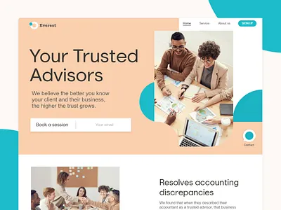 Accounting comapny marketing website design branding design layout layout design typography ui web webdesign wordpress