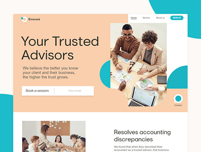 Accounting comapny marketing website design branding design layout layout design typography ui web webdesign wordpress