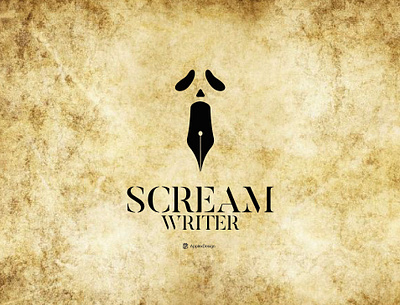 Scream Writer V2 afraid book branding gost horror illustration logo logos pencil scream vector word writer writers