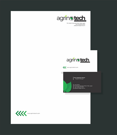 Logo & Letterhead Design Agrinotech lagos logo startup