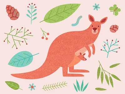 Kangaroo animal australia australian baby bag child endemic kangaroo kangaroo pouch mother tail