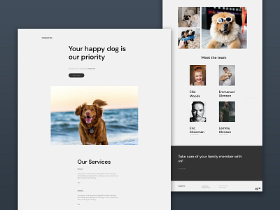 Animal Website Design animals branding business design dogs homepage landing design landing page landing page design minimal minimalist minimalistic ui web design webdesign webpage website website builder website design websites