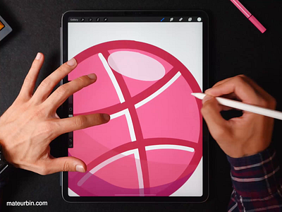 Hello Dribbble! animation app ball debut design dribbble first shot flat hello icon illustration motion